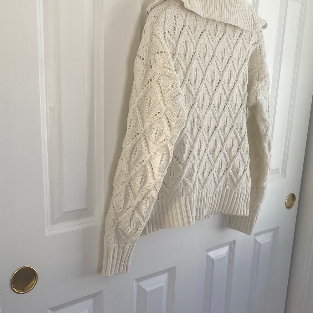 Crave Fame Cream Zip-Up Cardigan - Picture 7 of 16